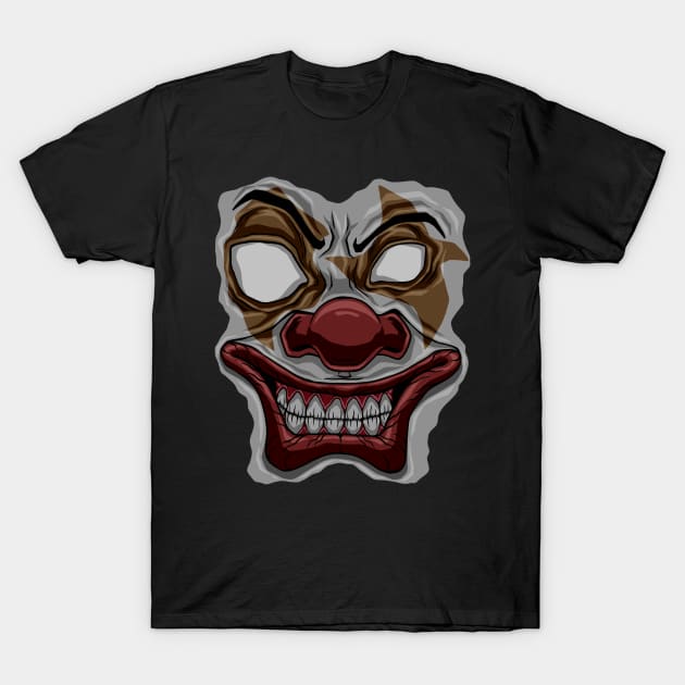 crazy clown face T-Shirt by JiraDesign